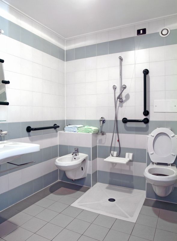 Modern bathroom with smart technology
