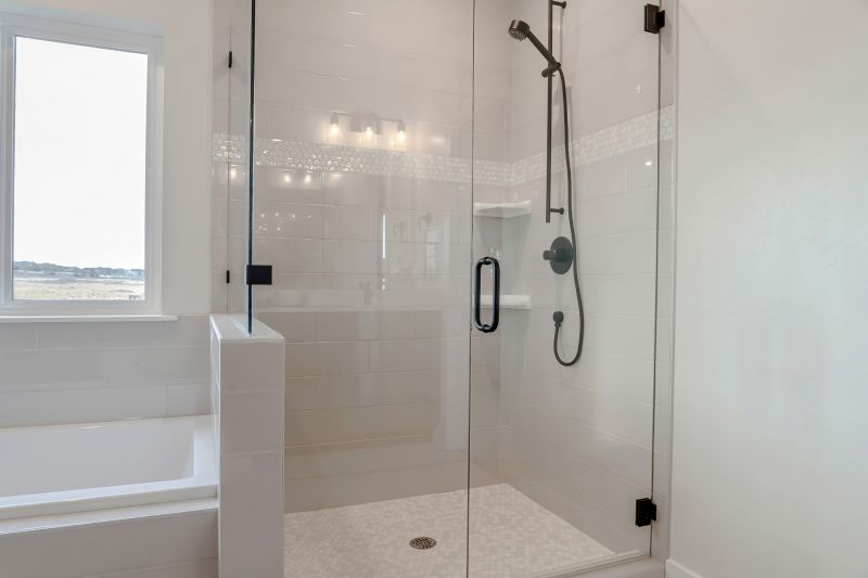 Elegant shower enclosure with glass doors